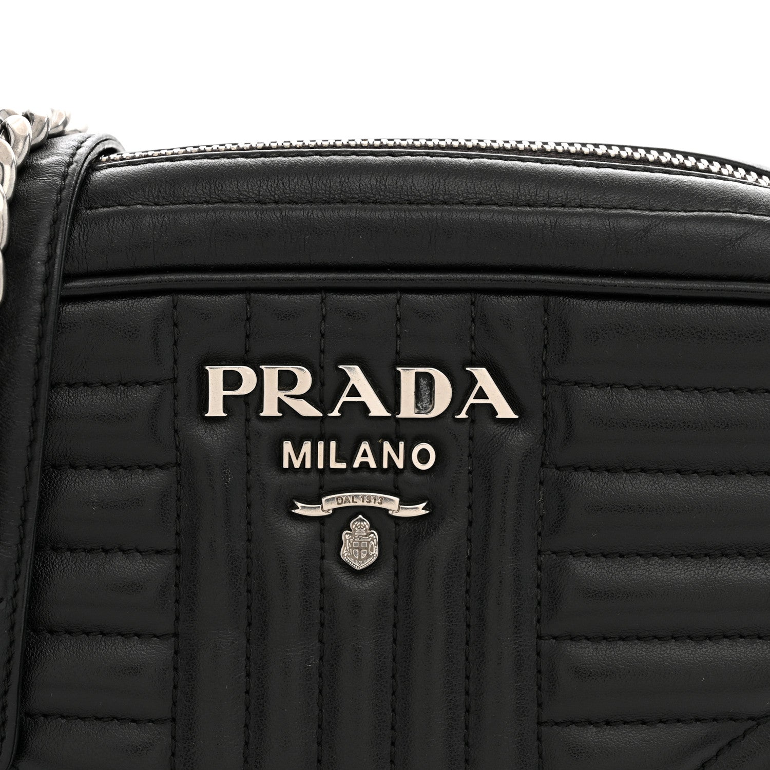Prada Soft Calfskin Diagramme Camera Bag Black 8 of 12