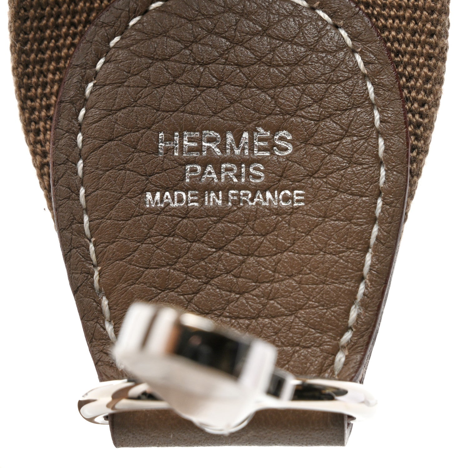 Hermes Toile Taurillon Clemence Evelyne PM Shoulder Strap Etoupe 3 of 4