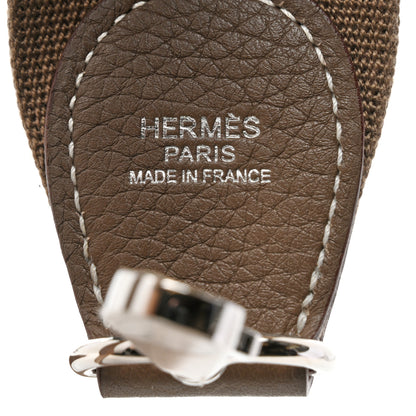 Hermes Toile Taurillon Clemence Evelyne PM Shoulder Strap Etoupe 3 of 4