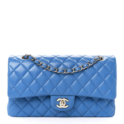 Chanel Caviar Quilted Medium Double Flap Blue 1 of 11