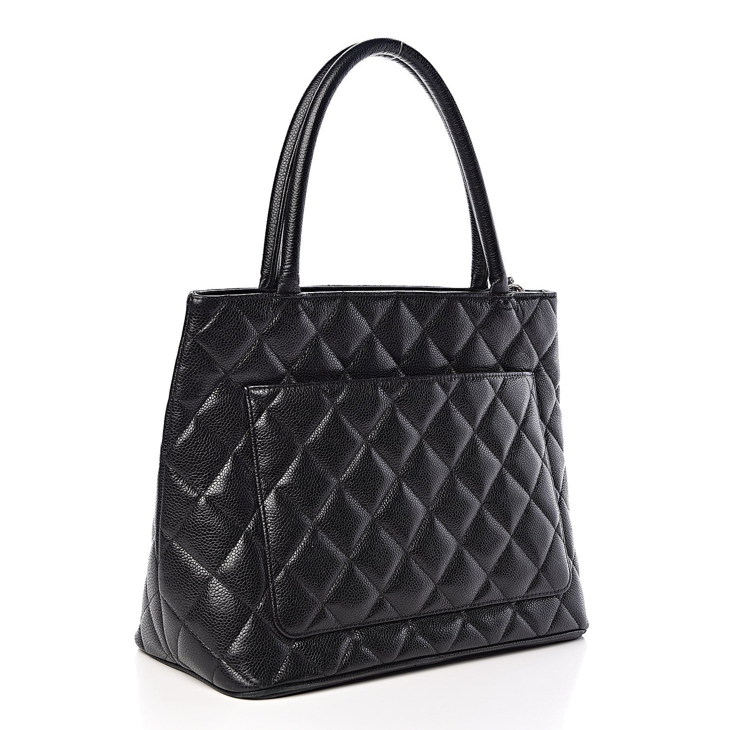 Caviar Quilted Medallion Tote Black