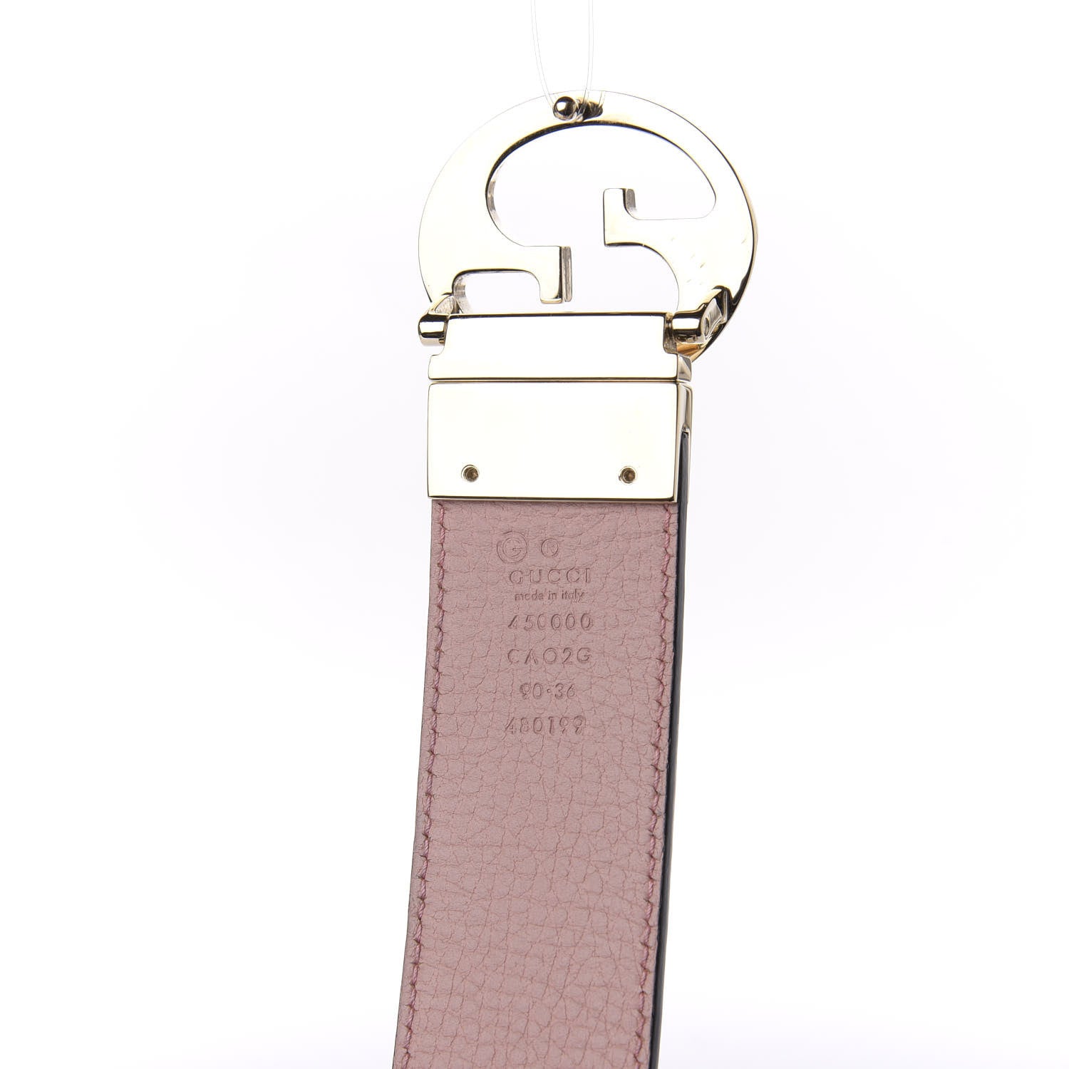 Gucci Calfskin 1973 Reversible Belt 90 36 Black Pink 5 of 7