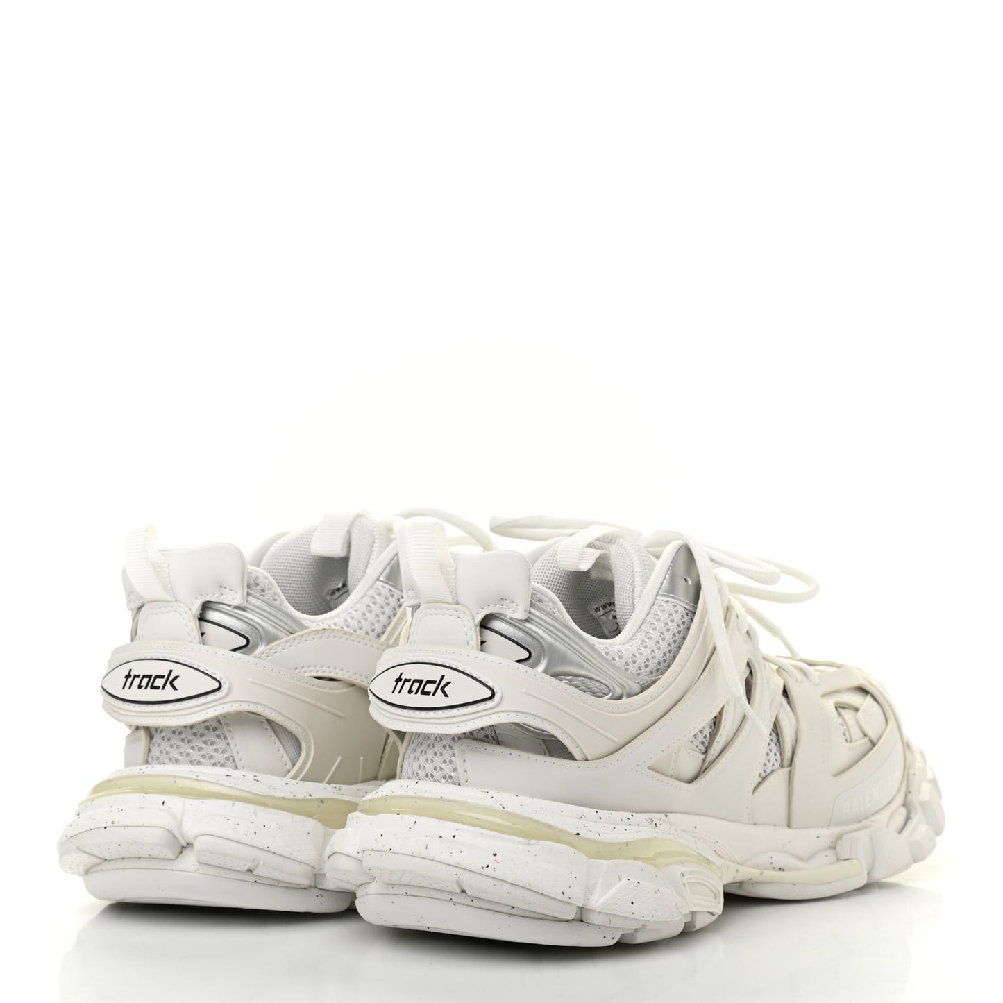 Rubber Mesh Fabric Monocolor Recycled Sole Womens Track Sneakers 39 White