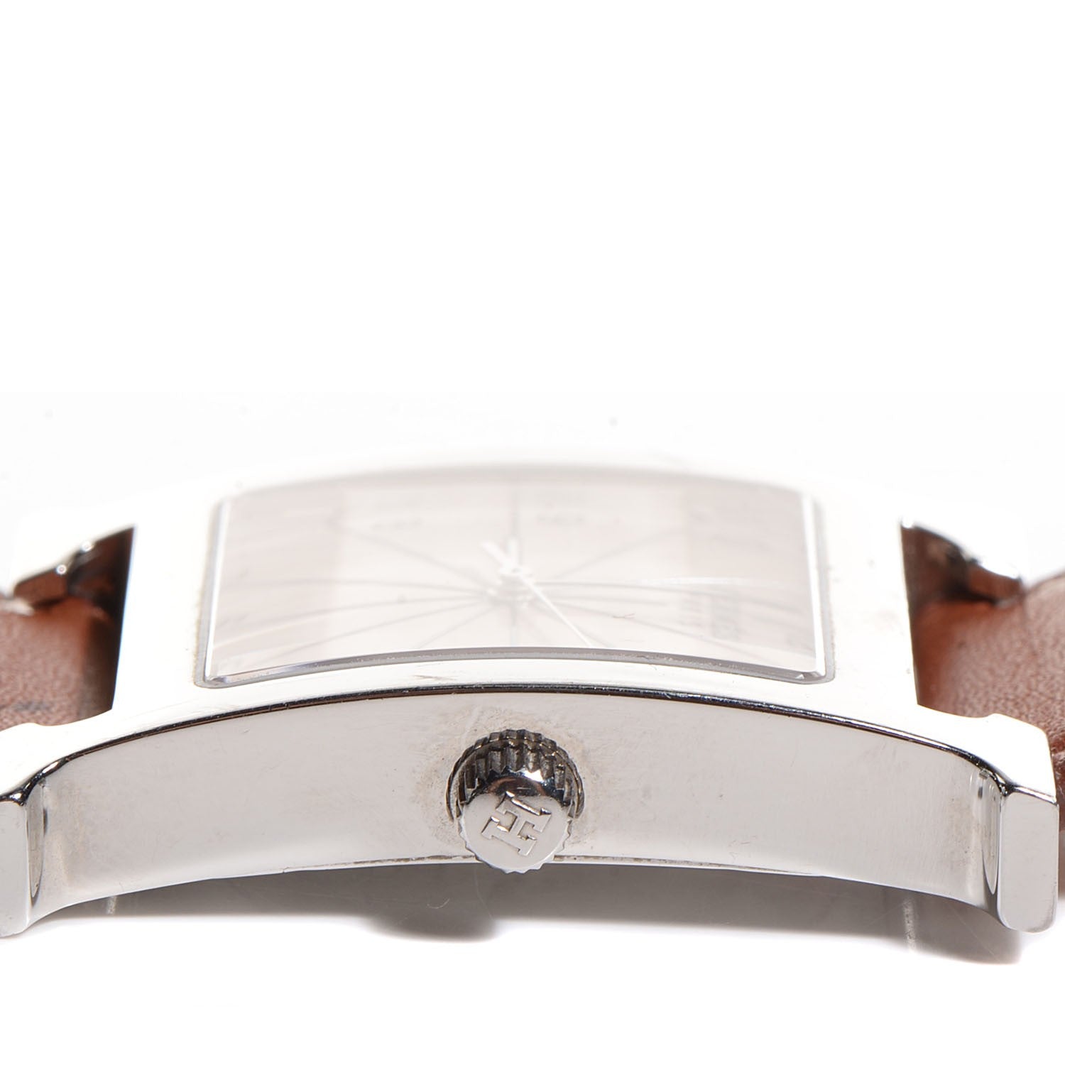 Hermes Stainless Steel Barenia 30.5mm Heure H Hour Quartz Watch Fauve 4 of 8