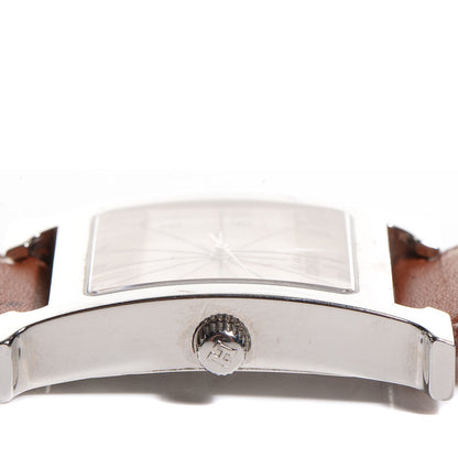 Hermes Stainless Steel Barenia 30.5mm Heure H Hour Quartz Watch Fauve 4 of 8