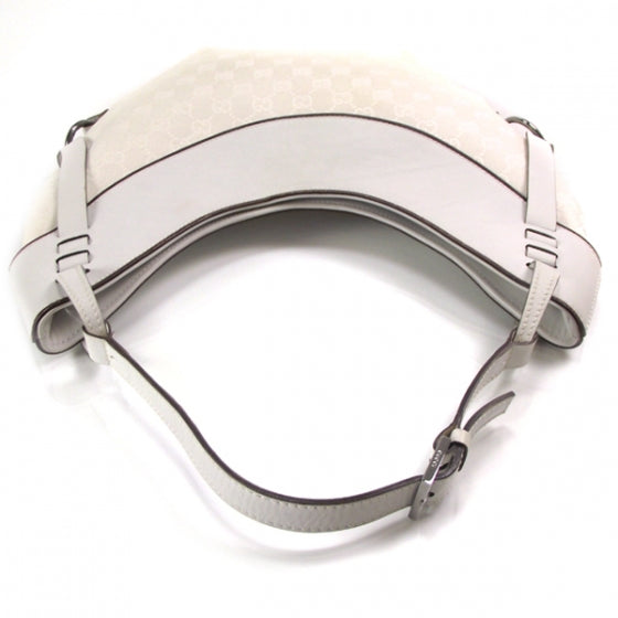 Monogram Half Moon Hobo White