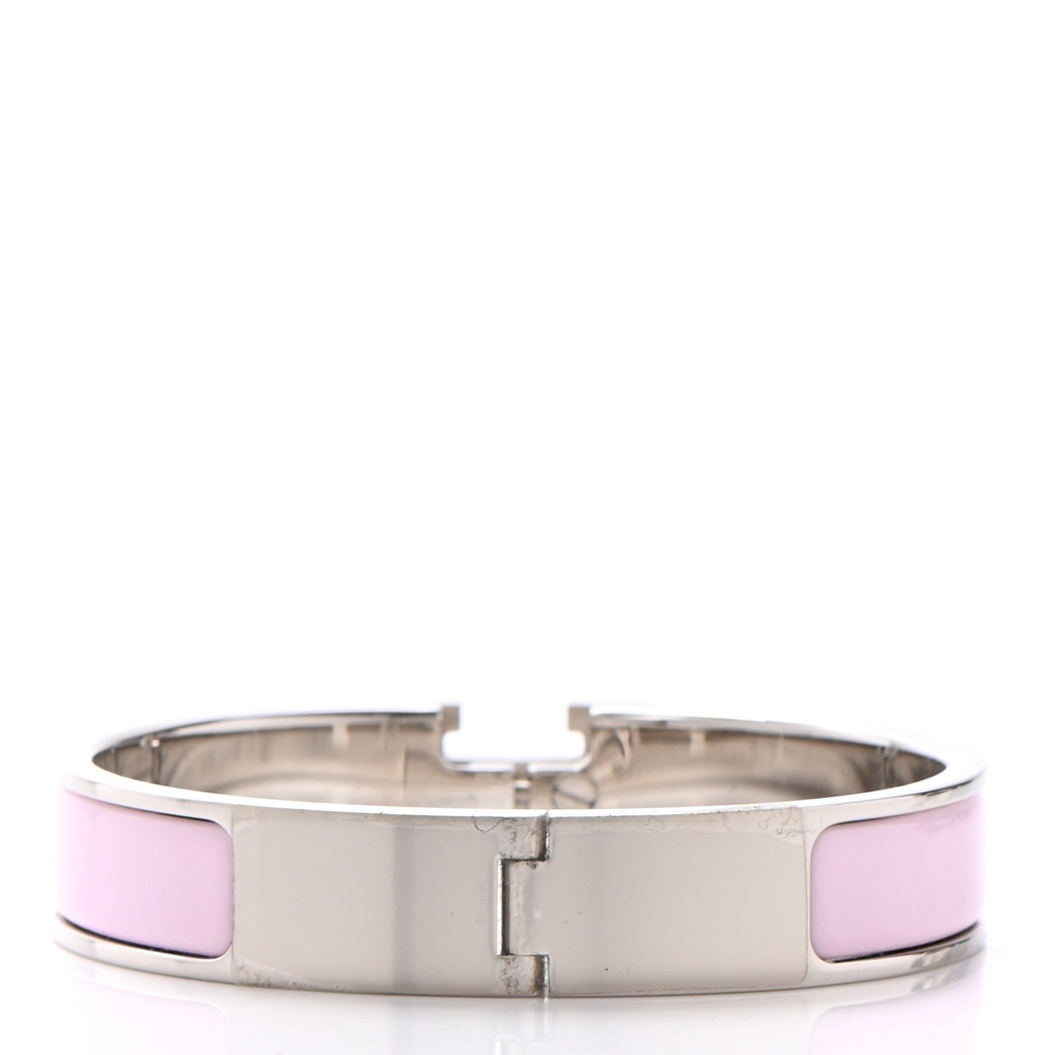 Hermes Enamel Narrow Clic Clac H Bracelet PM Bois De Rose 3 of 4