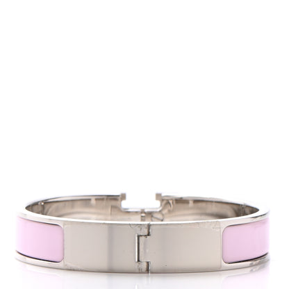 Hermes Enamel Narrow Clic Clac H Bracelet PM Bois De Rose 3 of 4