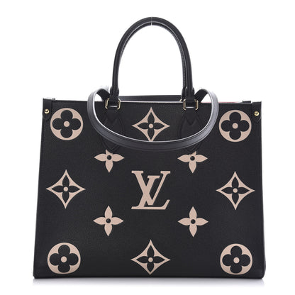 Louis Vuitton Empreinte Monogram Giant Onthego MM Black Beige 1 of 10