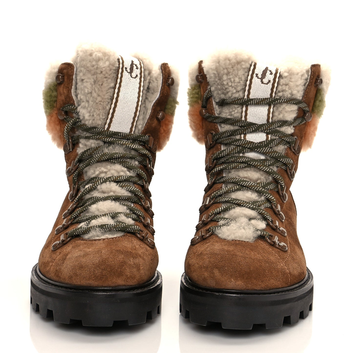 Suede Shearling Eshee Hiking Boots 37 Clove Nutmeg Mix