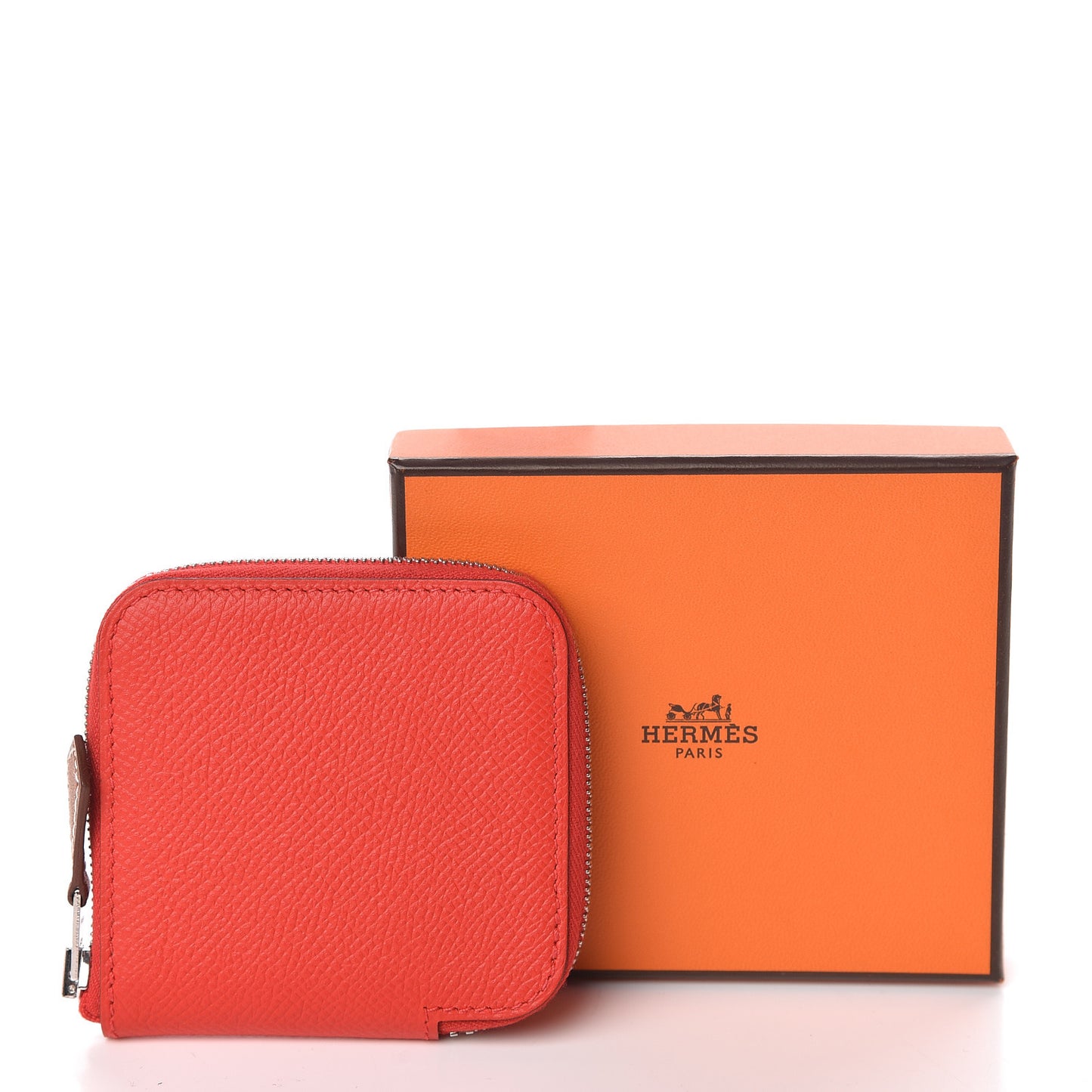 Epsom Silk'In Coin Purse Rouge de Coeur Bleu du Nord
