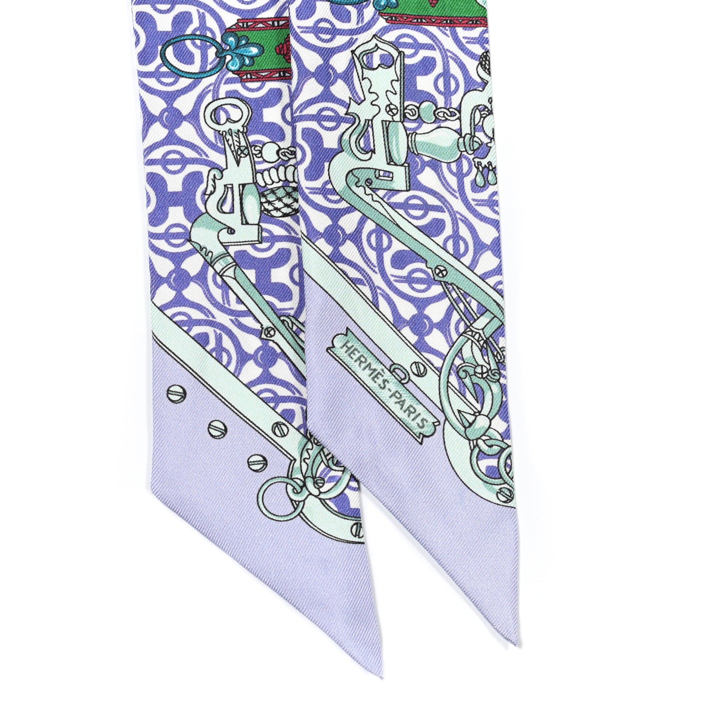 Silk Mors Et Gourmettes Remix Twilly Parme Vert Mauve
