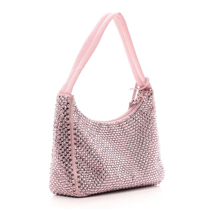 Prada Satin Crystal Mini Re-Edition 2000 Bag Alabastro 3 of 12
