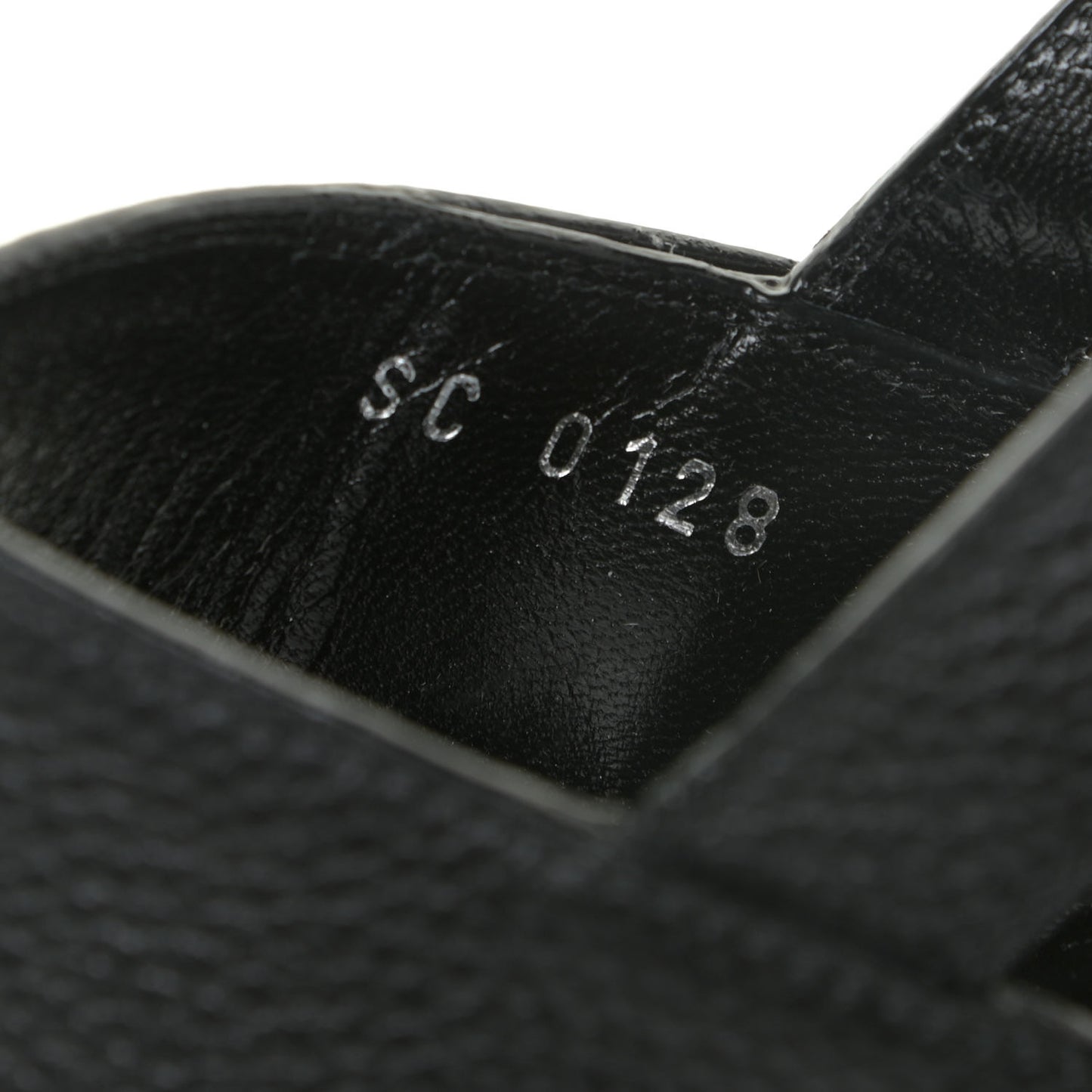 Grained Calfskin Horizon Platform Sandals 40 Black