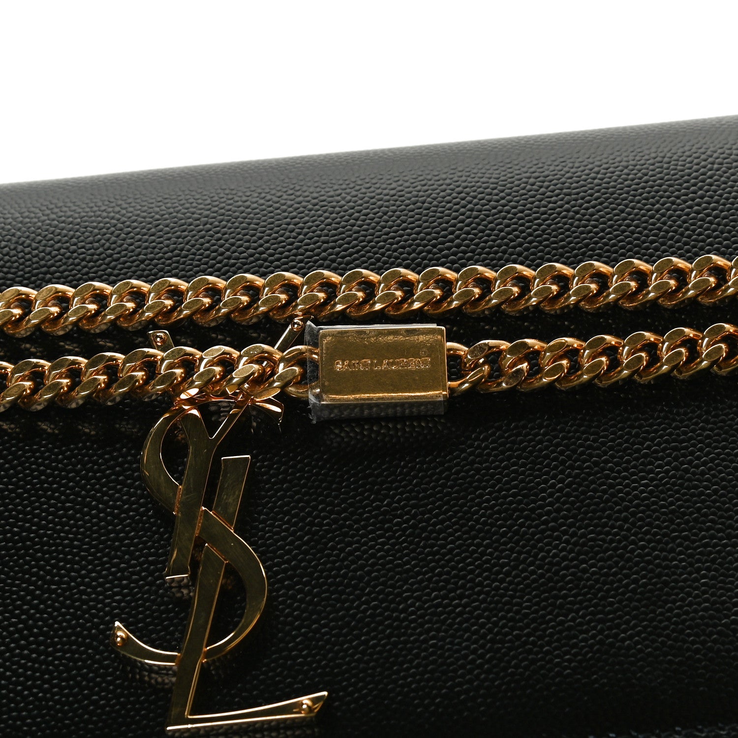 Saint Laurent Grain De Poudre Medium Classic Monogram Kate Satchel Black 11 of 11