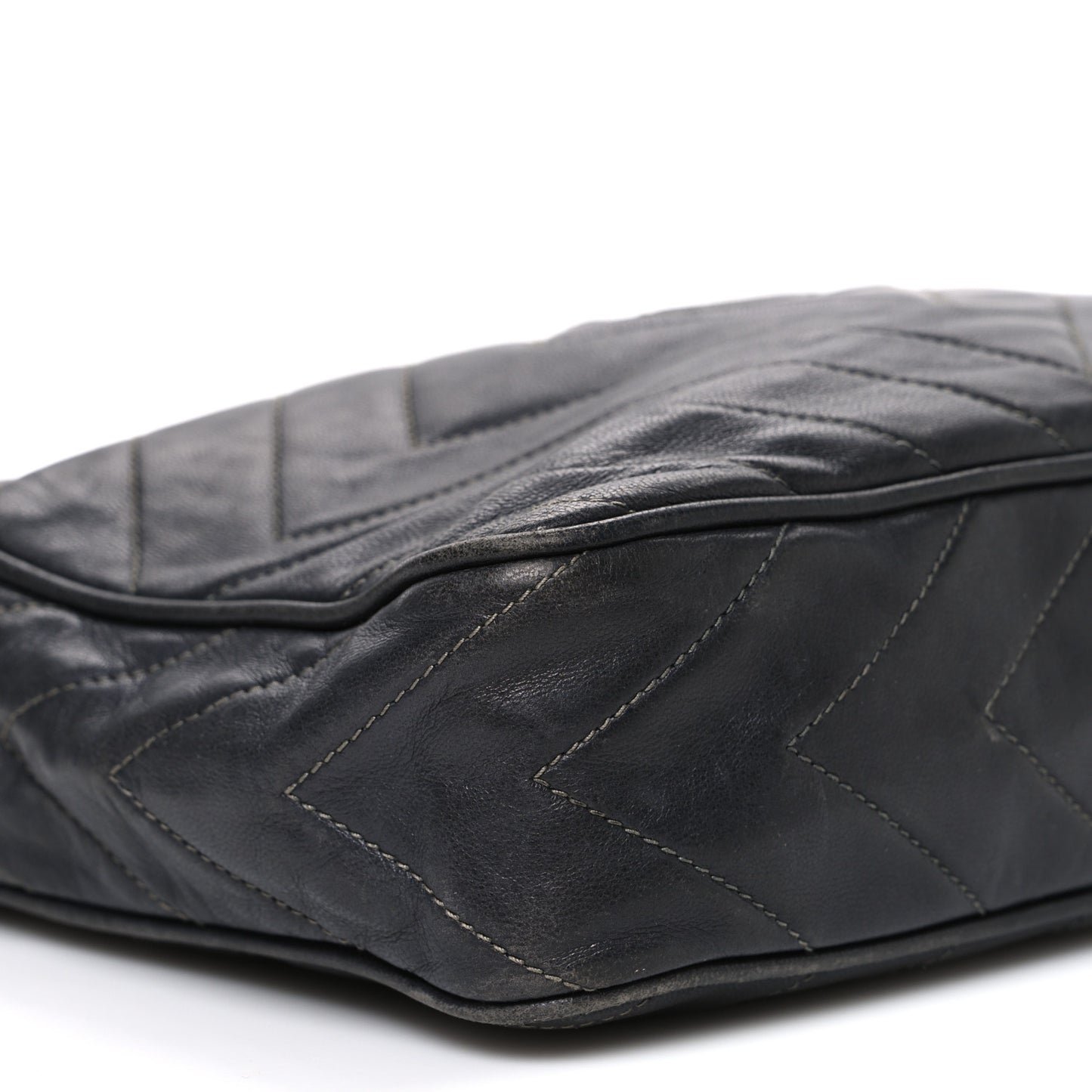 Lambskin Quilted CC Tassel Camera Case Black