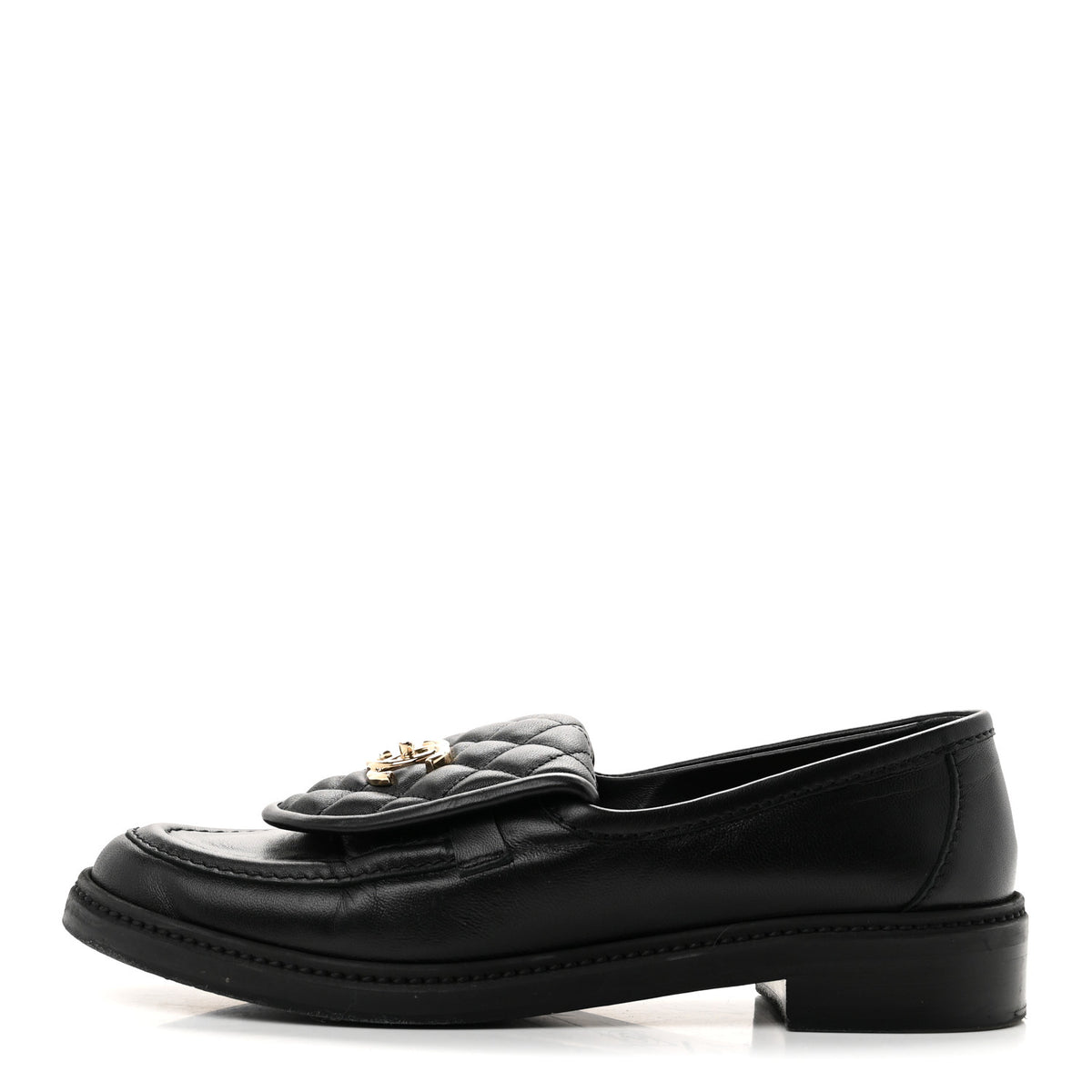 Chanel Lambskin Quilted CC Turnlock Loafers 40 Black 1 of 9