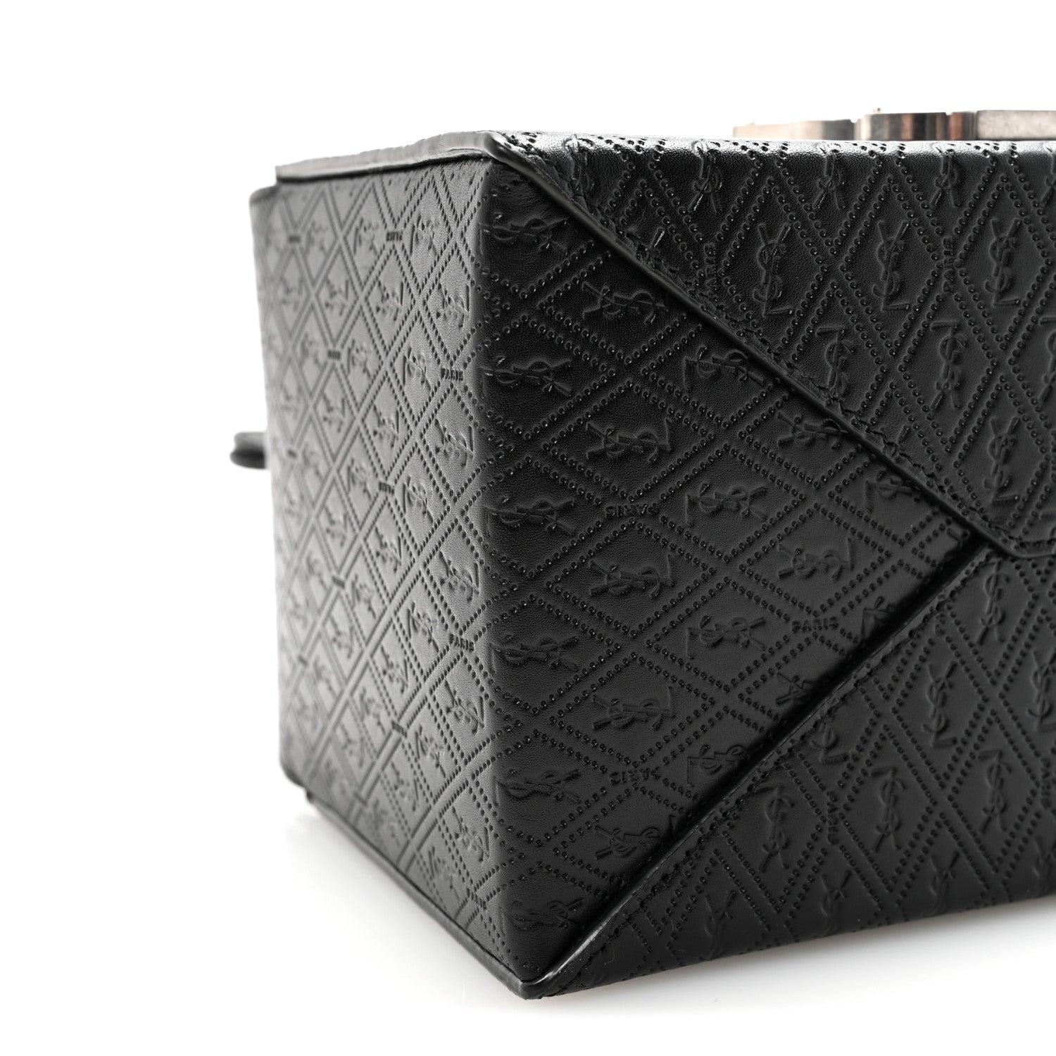 Saint Laurent Calfskin Monogram Take Away Box Black 8 of 10