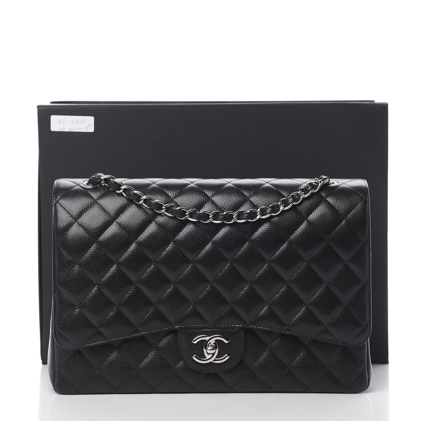 Caviar Quilted Maxi Double Flap Black