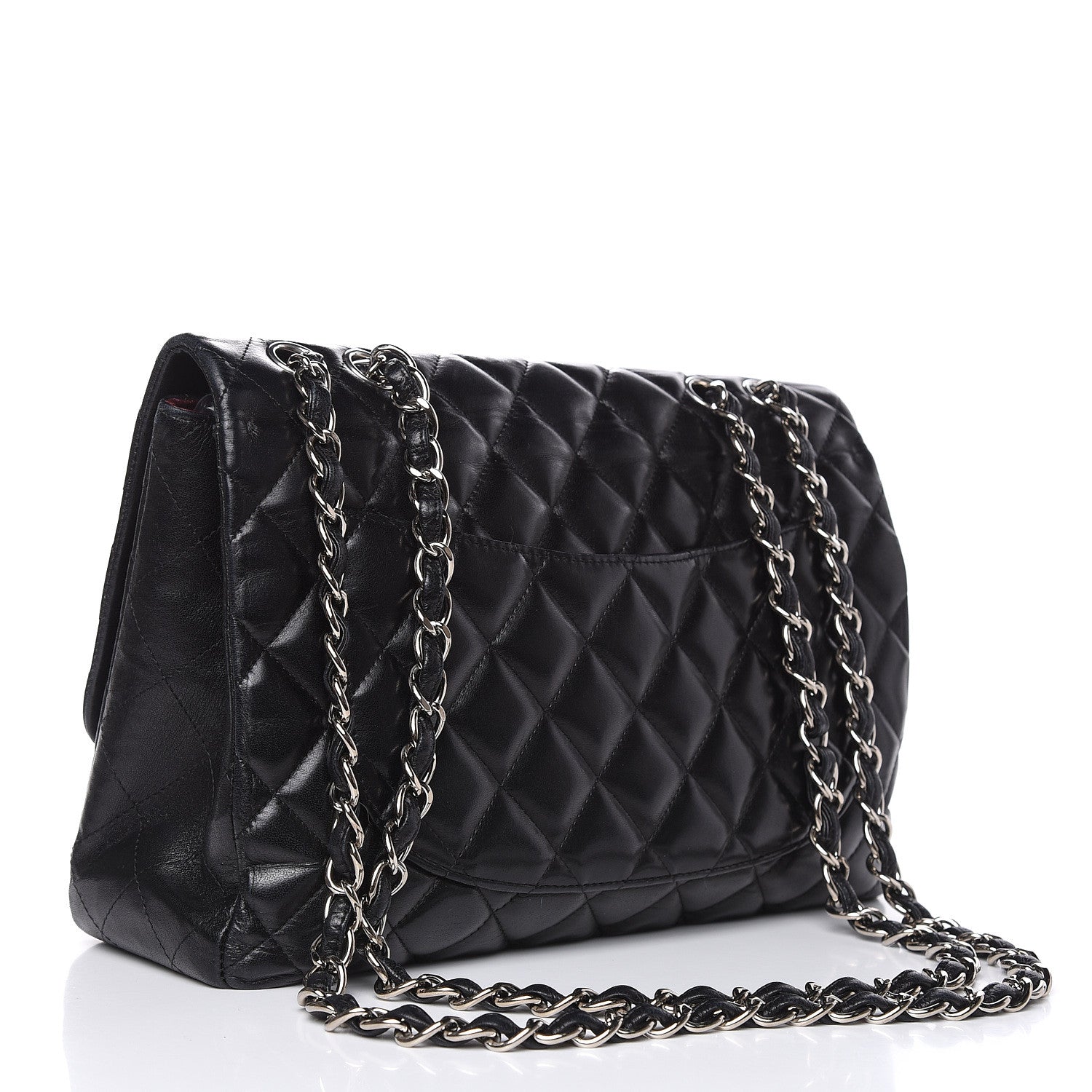 Chanel Lambskin Quilted Jumbo Single Flap Black 3 of 17