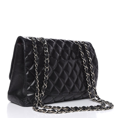 Chanel Lambskin Quilted Jumbo Single Flap Black 3 of 17