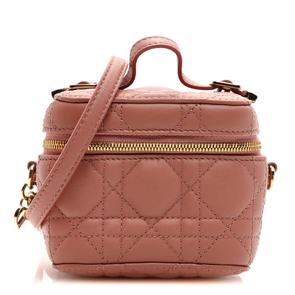 Christian Dior Lambskin Cannage Micro Vanity Case Ethereal Pink 1 of 8