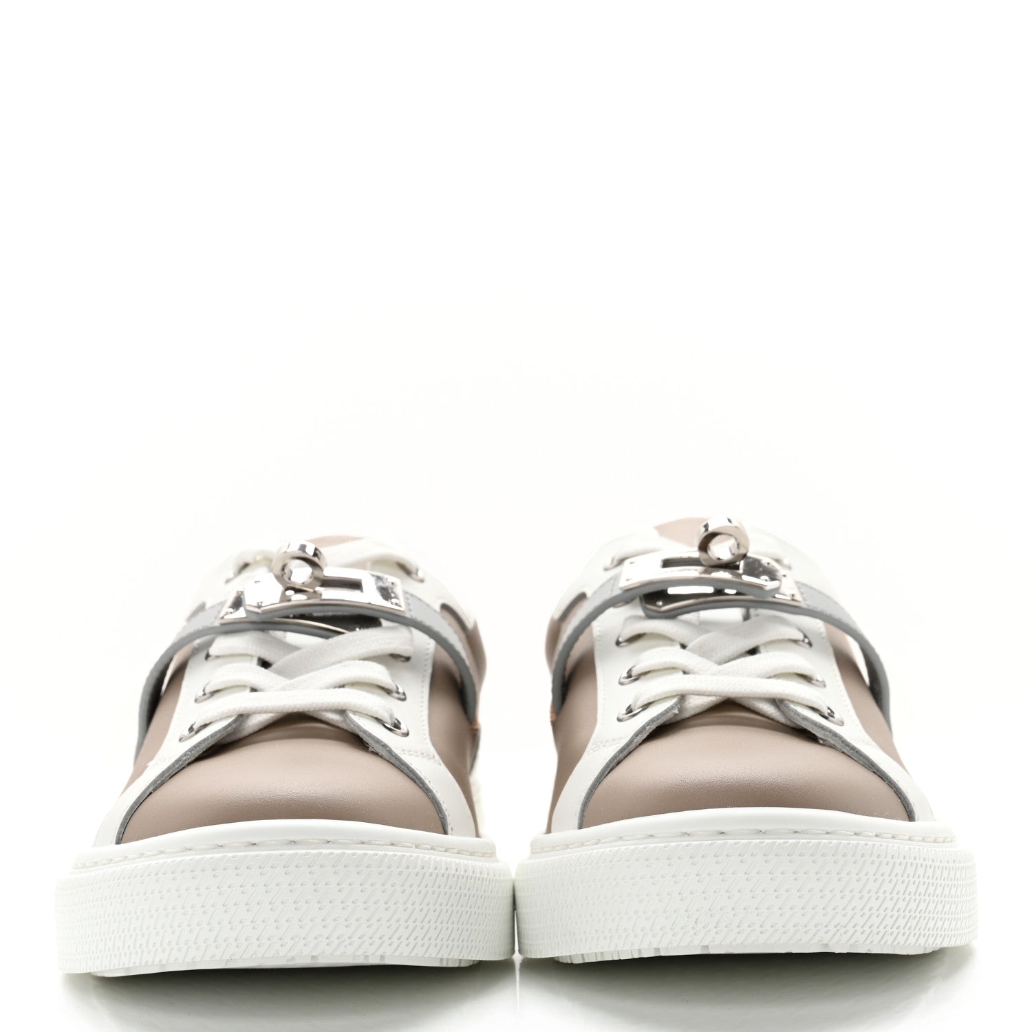 Hermes Calfskin Day Sneakers 36 Multicolore Beige Mastic 2 of 8