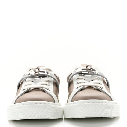 Hermes Calfskin Day Sneakers 36 Multicolore Beige Mastic 2 of 8