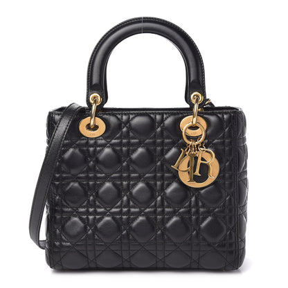 Christian Dior Lambskin Cannage Medium Lady Dior Black 1 of 10
