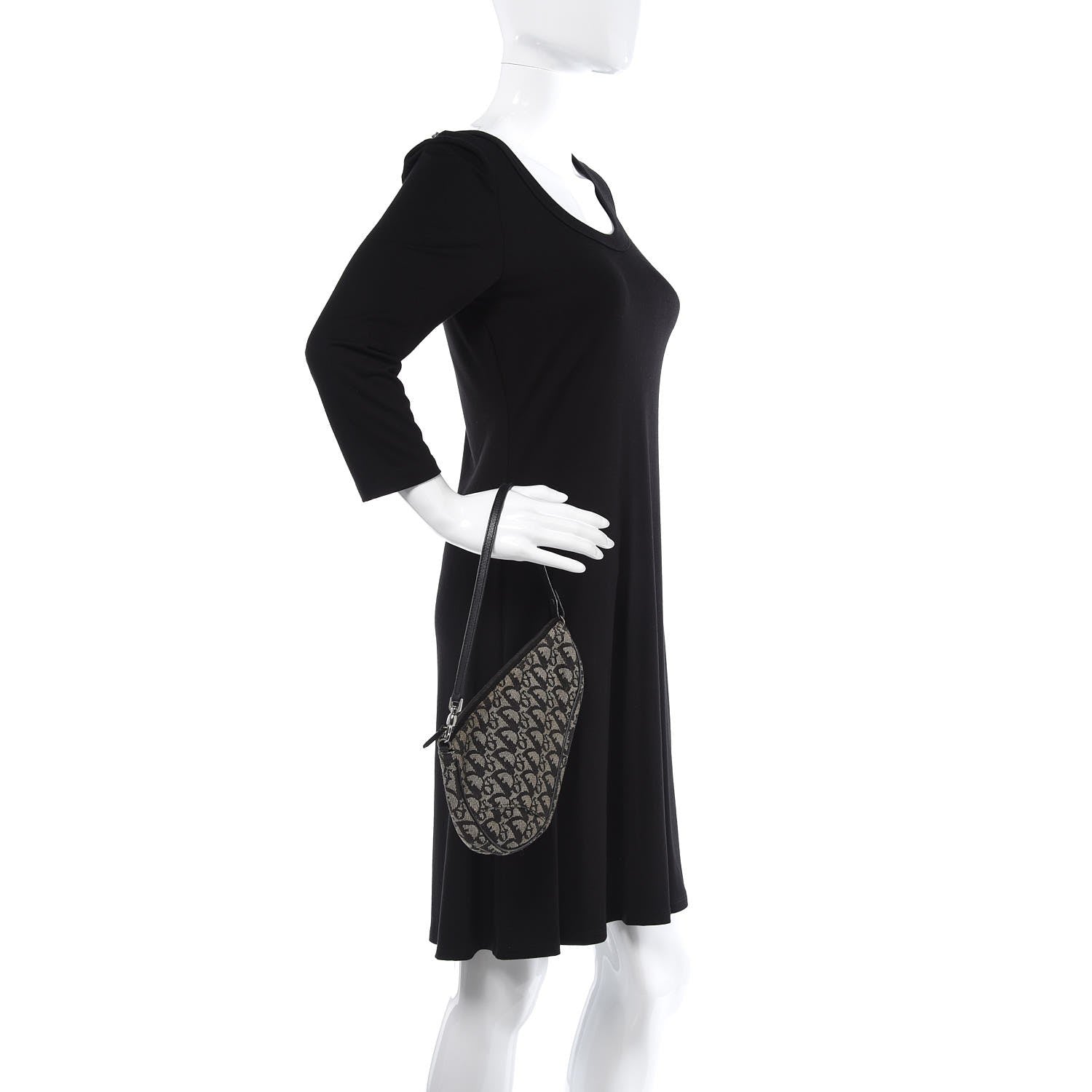 Christian Dior Monogram Mini Saddle Pochette Navy 2 of 8