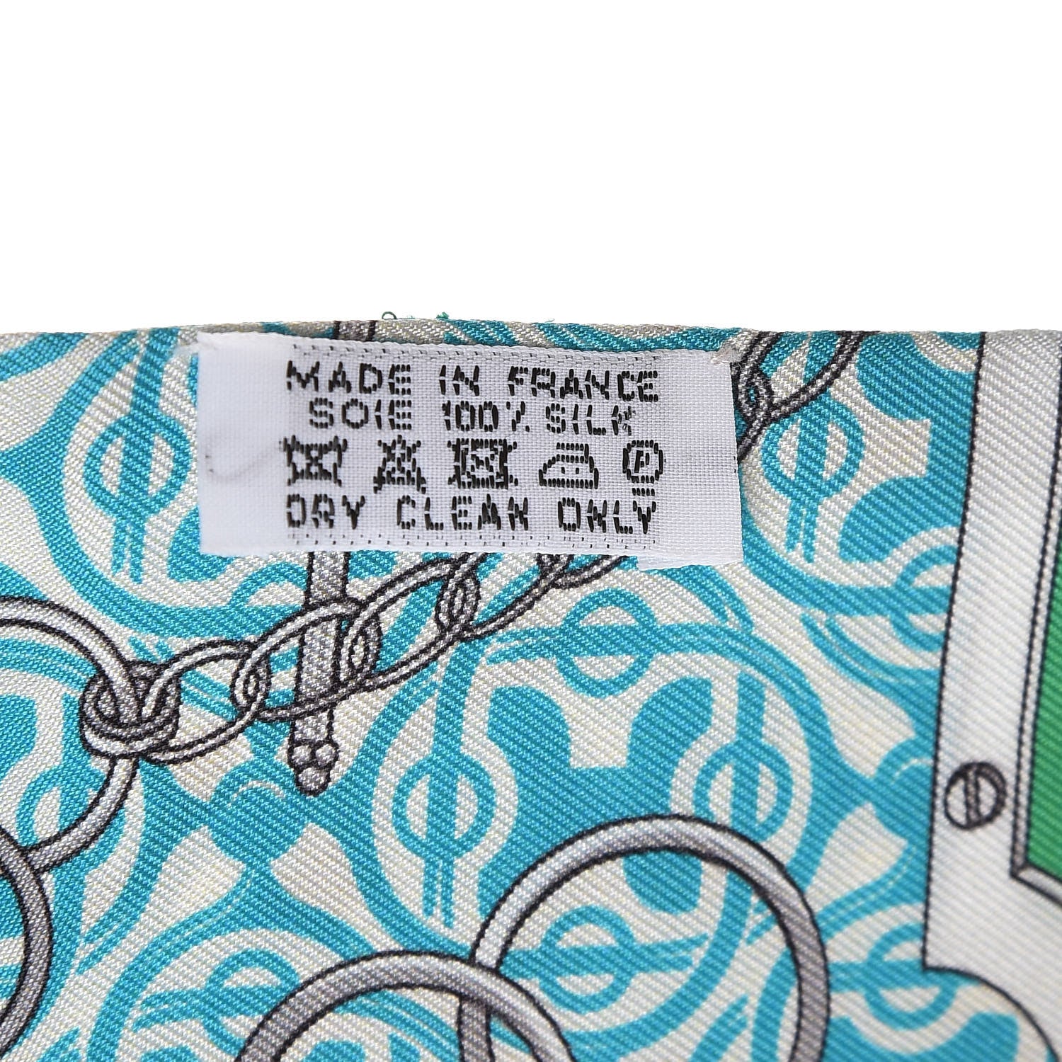 Hermes Silk Mors Et Gourmettes Remix Twilly Vert Vif Bleu Fuchsia 4 of 5