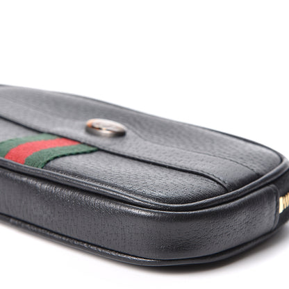 Gucci Calfskin Ophidia Phone Case Wristlet Black 8 of 9