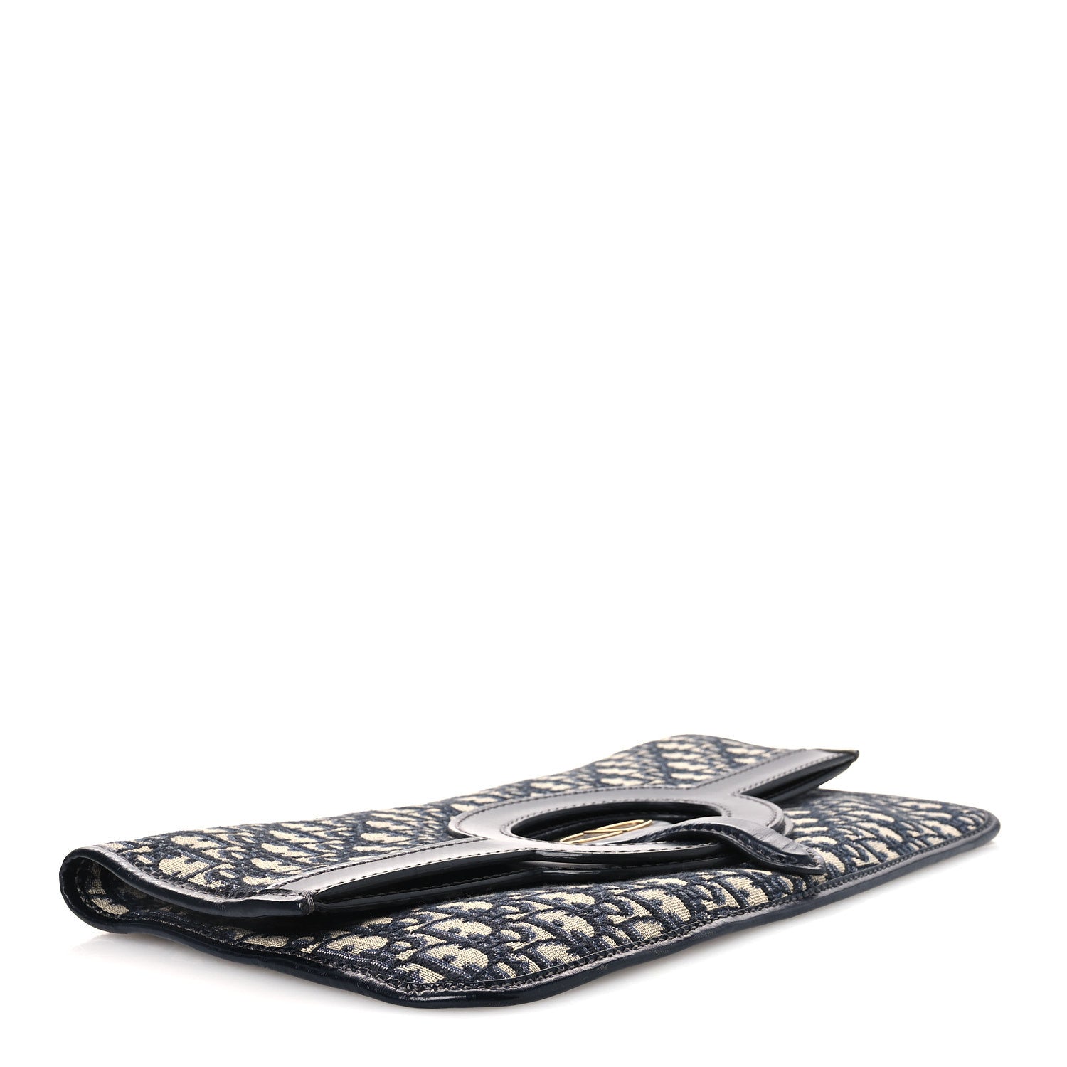 Christian Dior Oblique Fold Over Clutch Blue 4 of 9