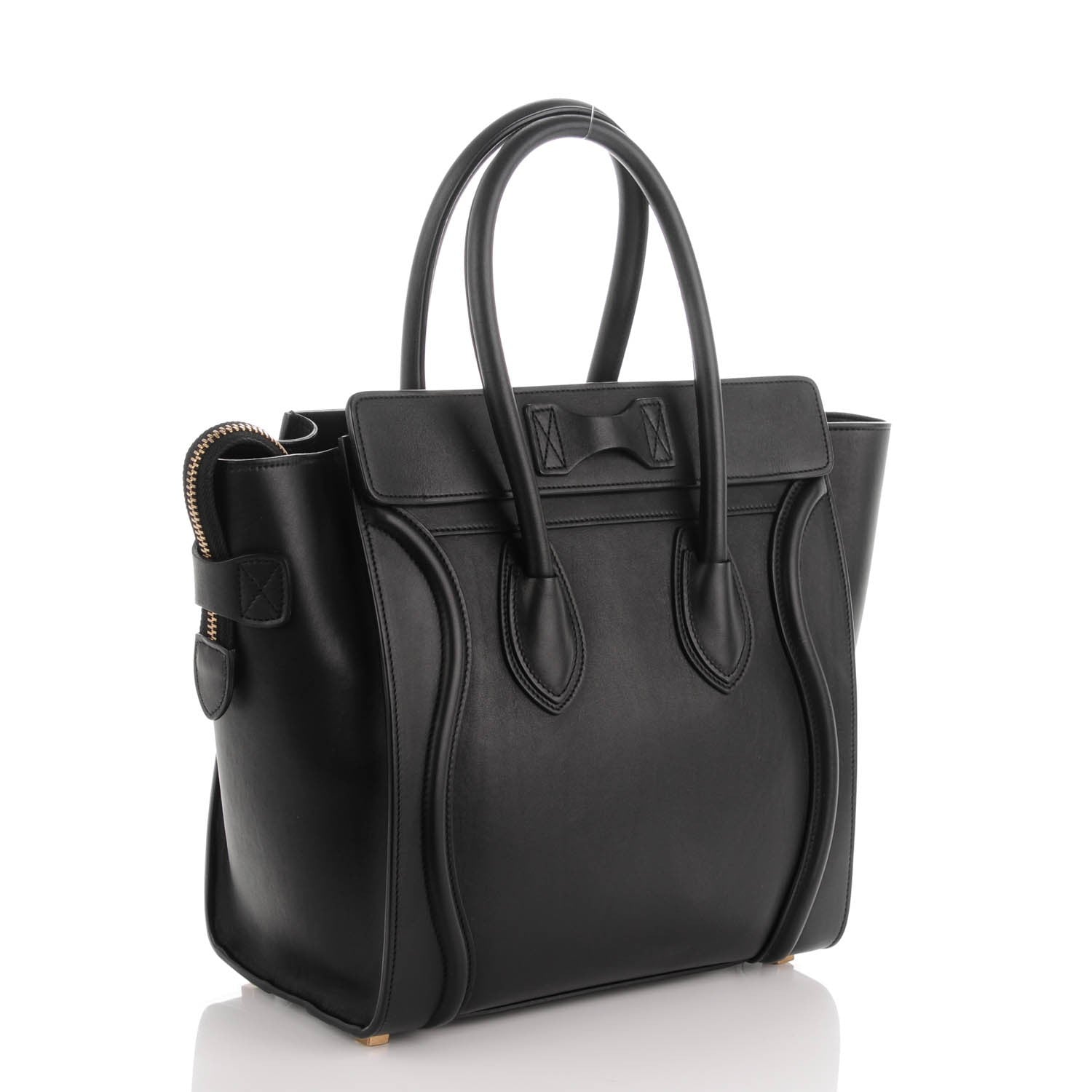Celine Smooth Calfskin Micro Luggage Black 3 of 7
