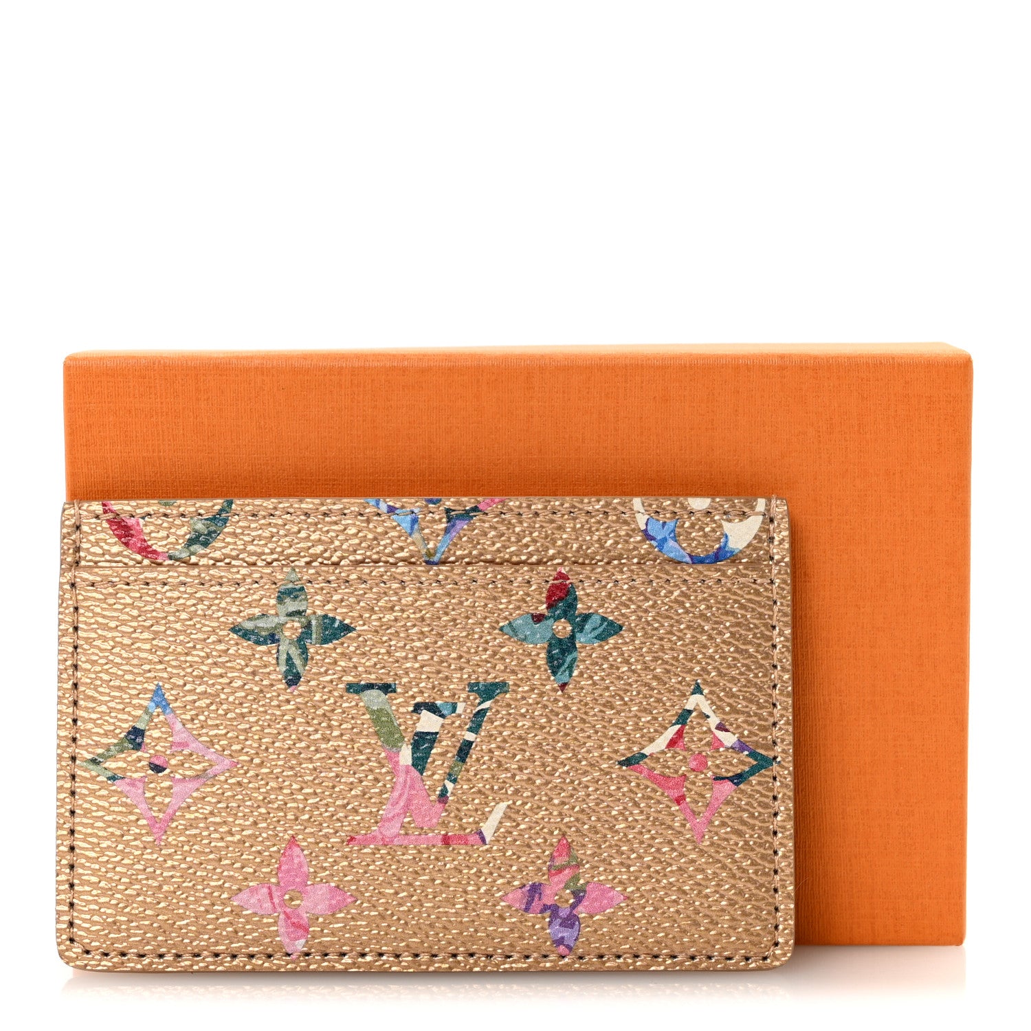 Louis Vuitton Metallic Monogram LV Garden Card Holder Gold 7 of 7