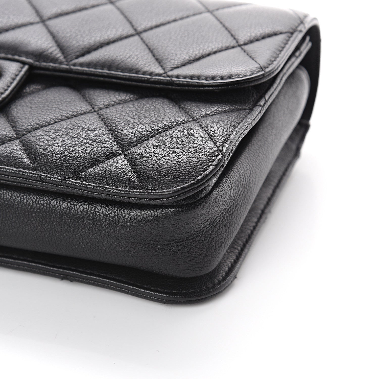 Chanel Goatskin Quilted Medium Perfect Edge Flap Black 7 of 7
