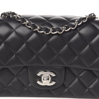Chanel Lambskin Quilted Mini Rectangular Flap Black 10 of 11