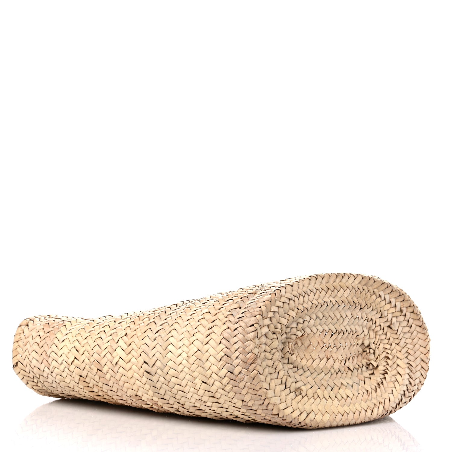 Celine Raffia Calfskin Triomphe Medium Panier Tan 4 of 11