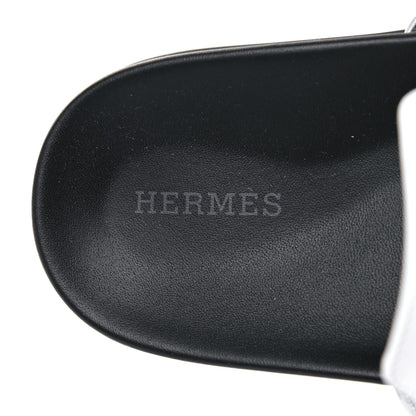 Hermes Calfskin Womens Empire Sandals 38.5 White 7 of 9