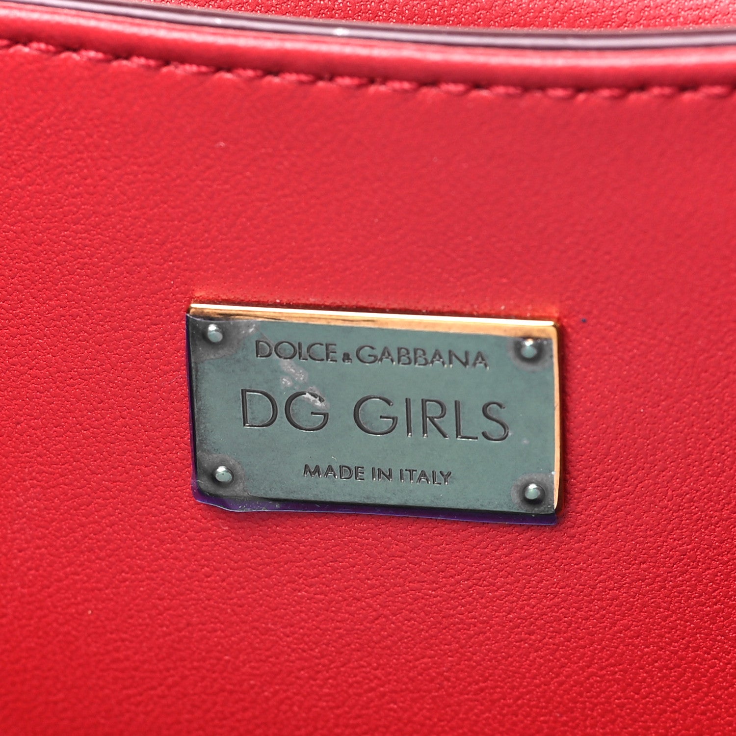 Dolce & Gabbana Nappa DG Girls Shoulder Bag Red 6 of 9