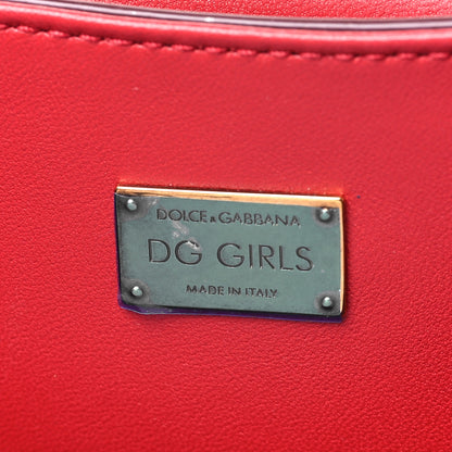 Dolce & Gabbana Nappa DG Girls Shoulder Bag Red 6 of 9