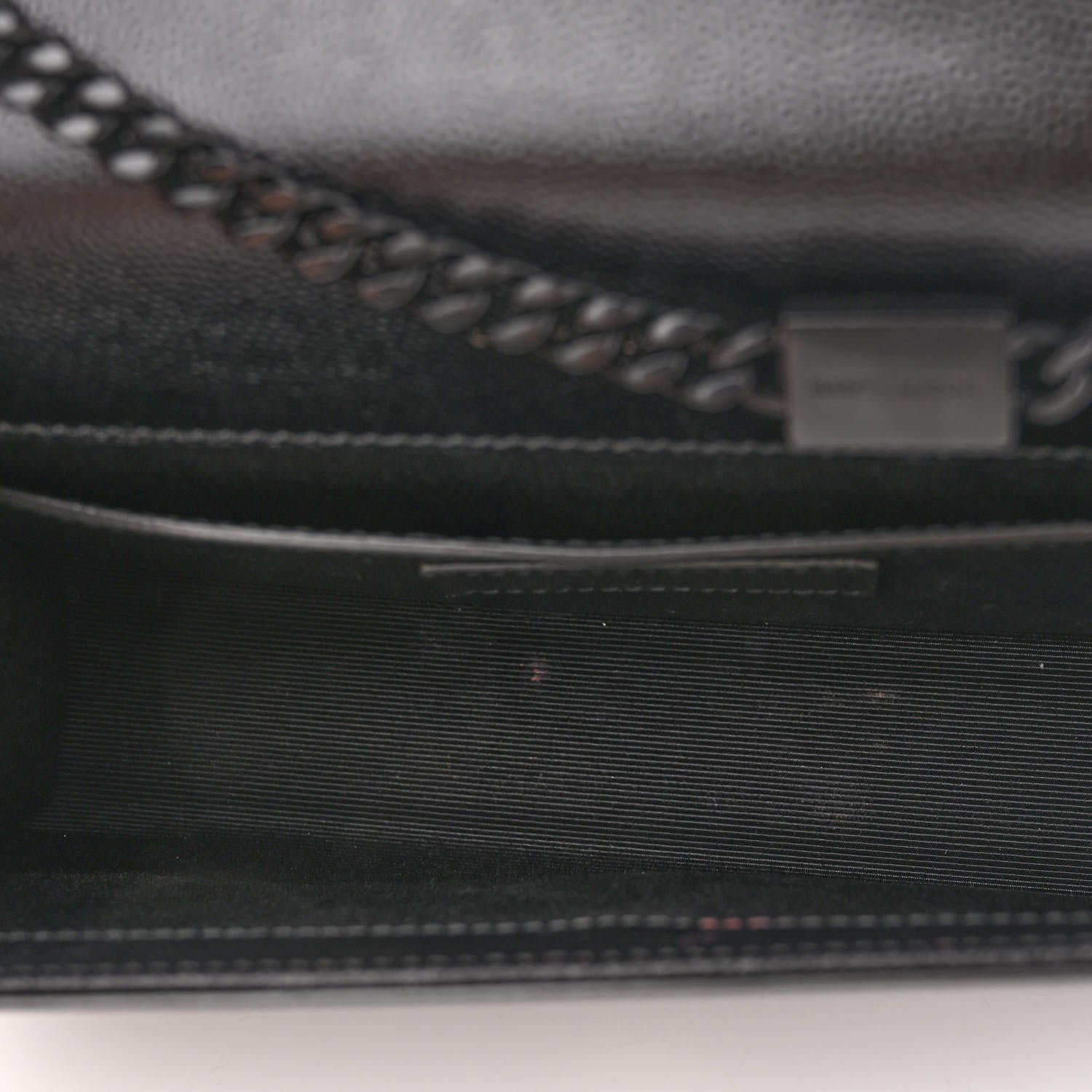 Saint Laurent Grain De Poudre Small Monogram Kate Satchel Black 4 of 8