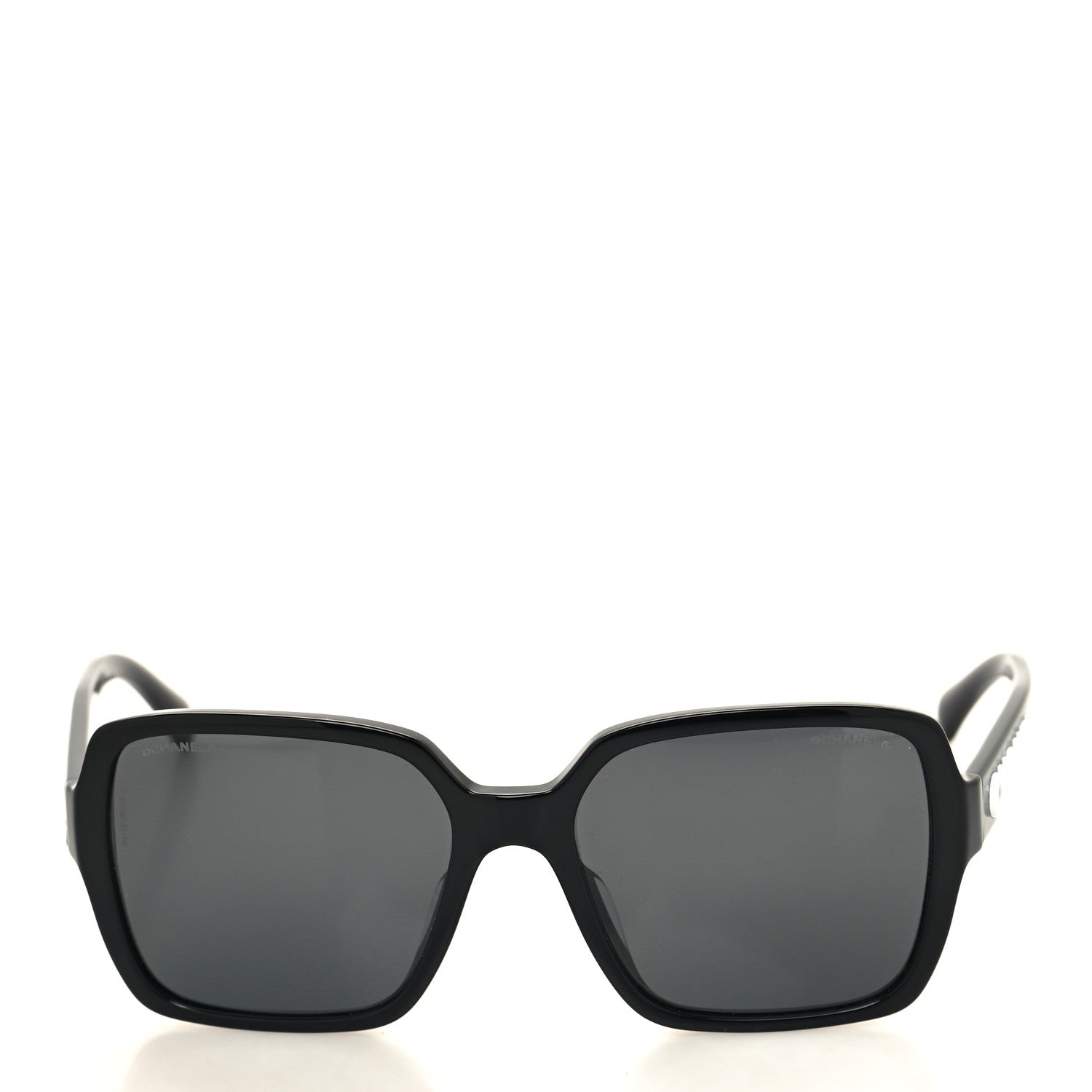 Chanel Acetate Polarized Square Sunglasses 5408-A Black 2 of 9