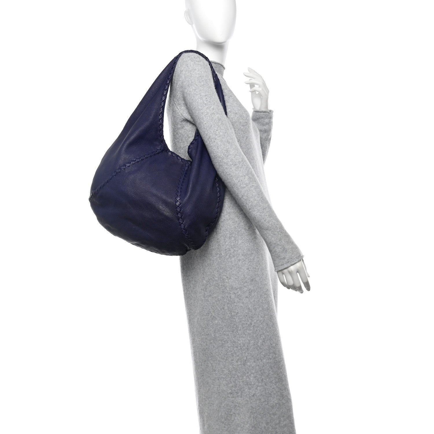 Bottega Veneta Cervo Deerskin Large Hobo Atlantic 2 of 11