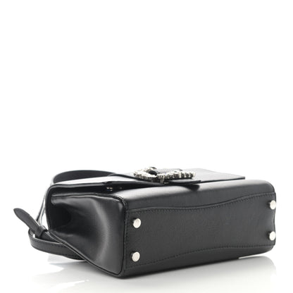 Jimmy Choo Calfskin Crystal Small Cheri Top Handle Bag Black 4 of 12