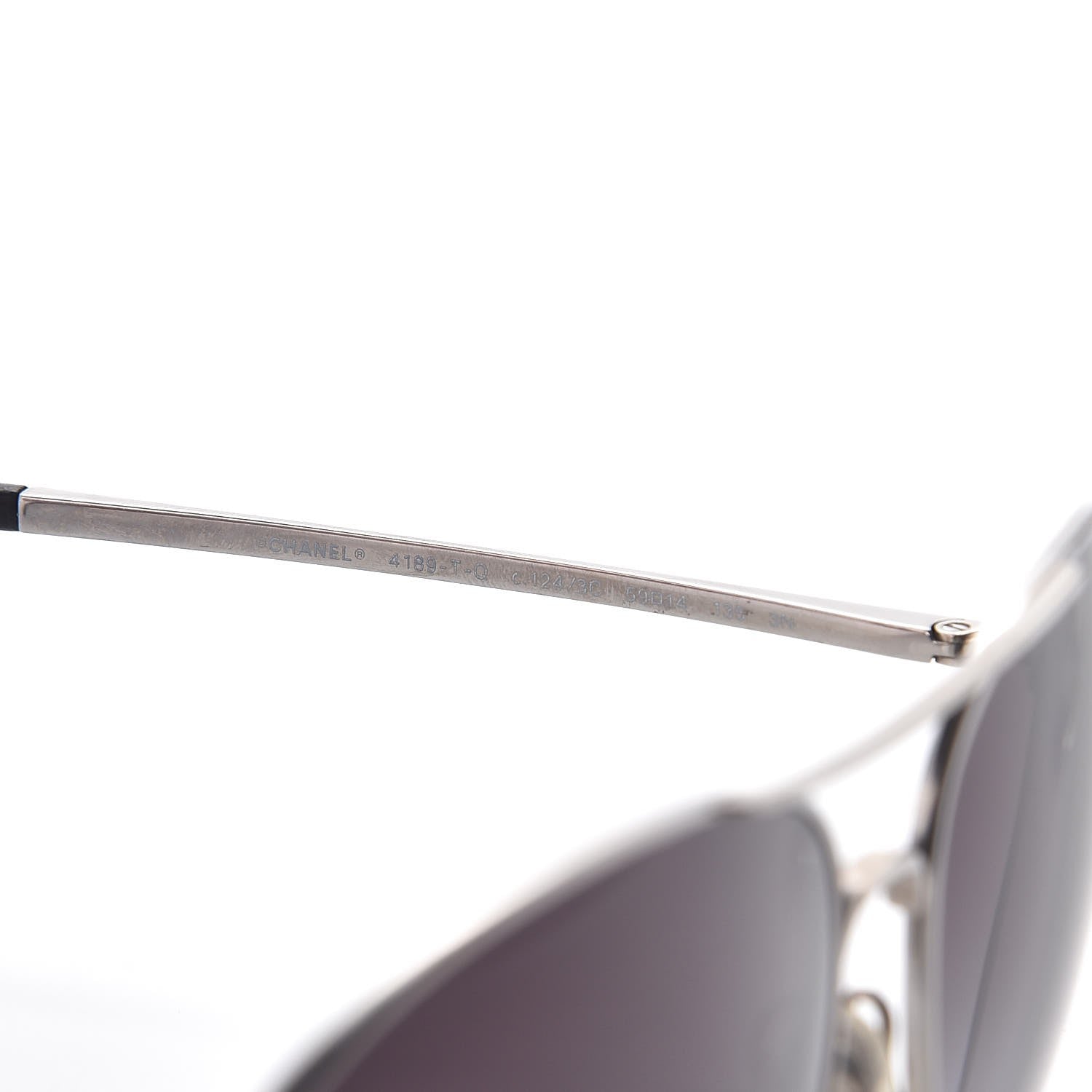 Chanel Aviator CC Sunglasses 4189-T-Q Silver 7 of 11