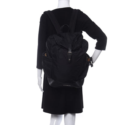 Burberry Nylon Grained Calfskin Watson Diaper Bag Black 2 of 11