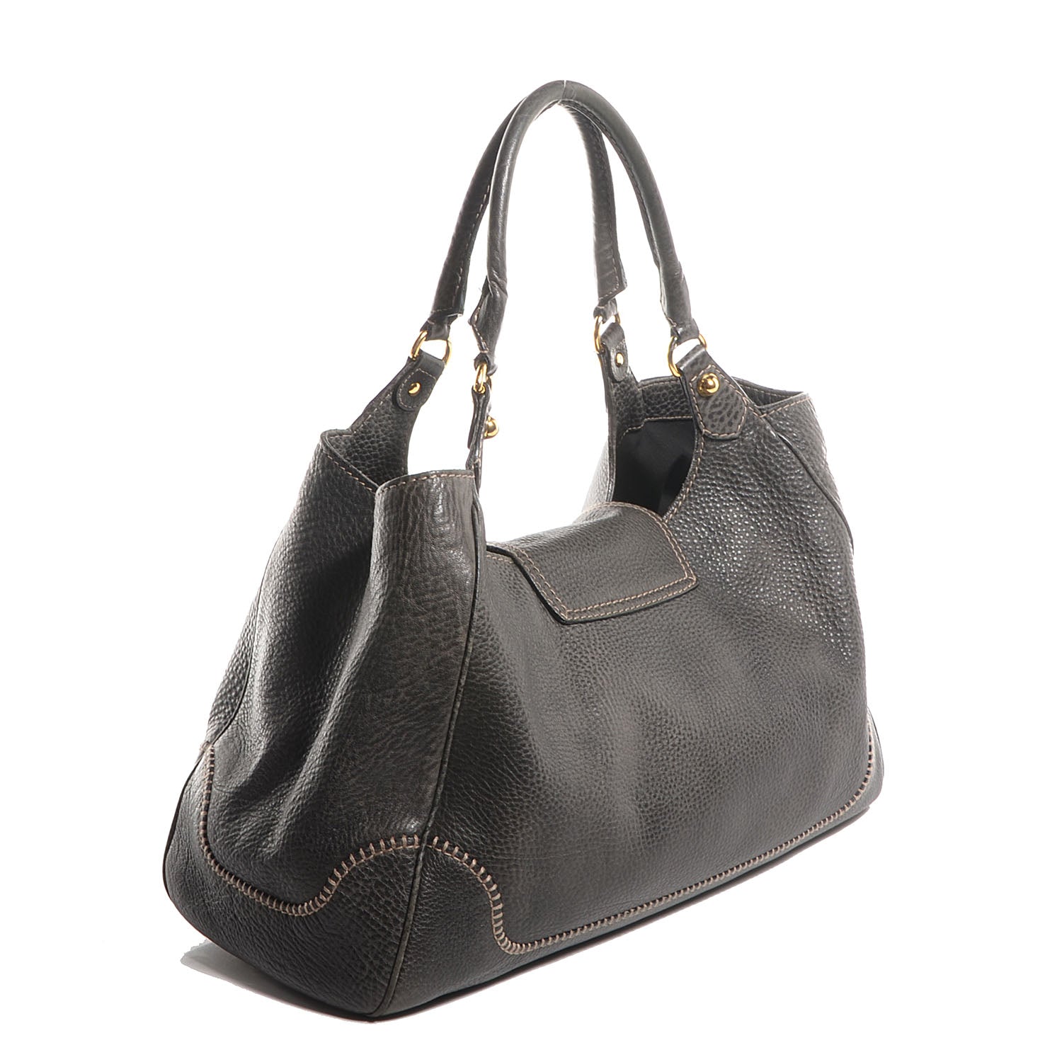 Gucci Leather Large New Pelham Shoulder Bag Grey 3 of 9