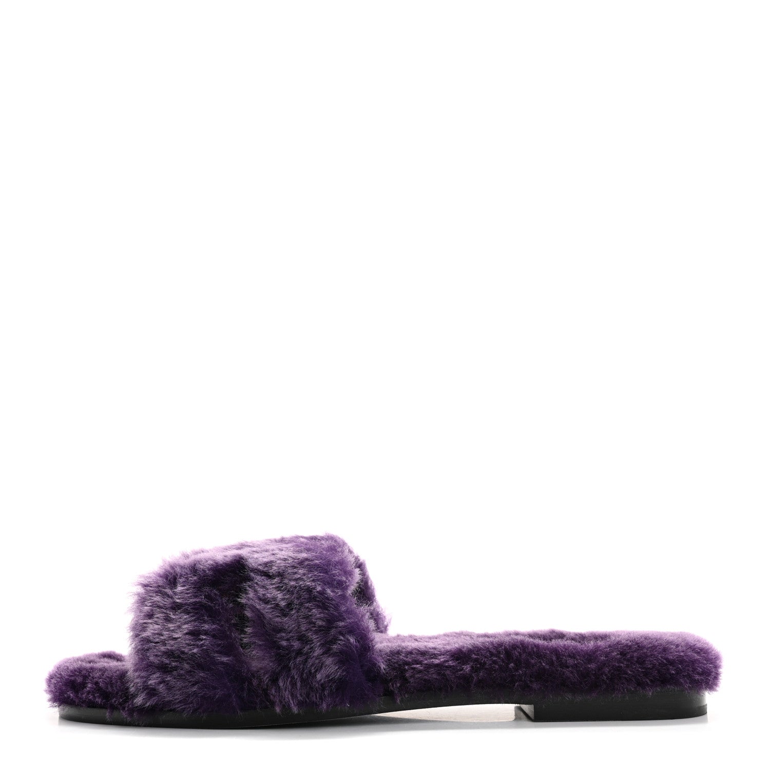 Hermes Woolskin Oran Sandals 38.5 Violet Fonce 1 of 9