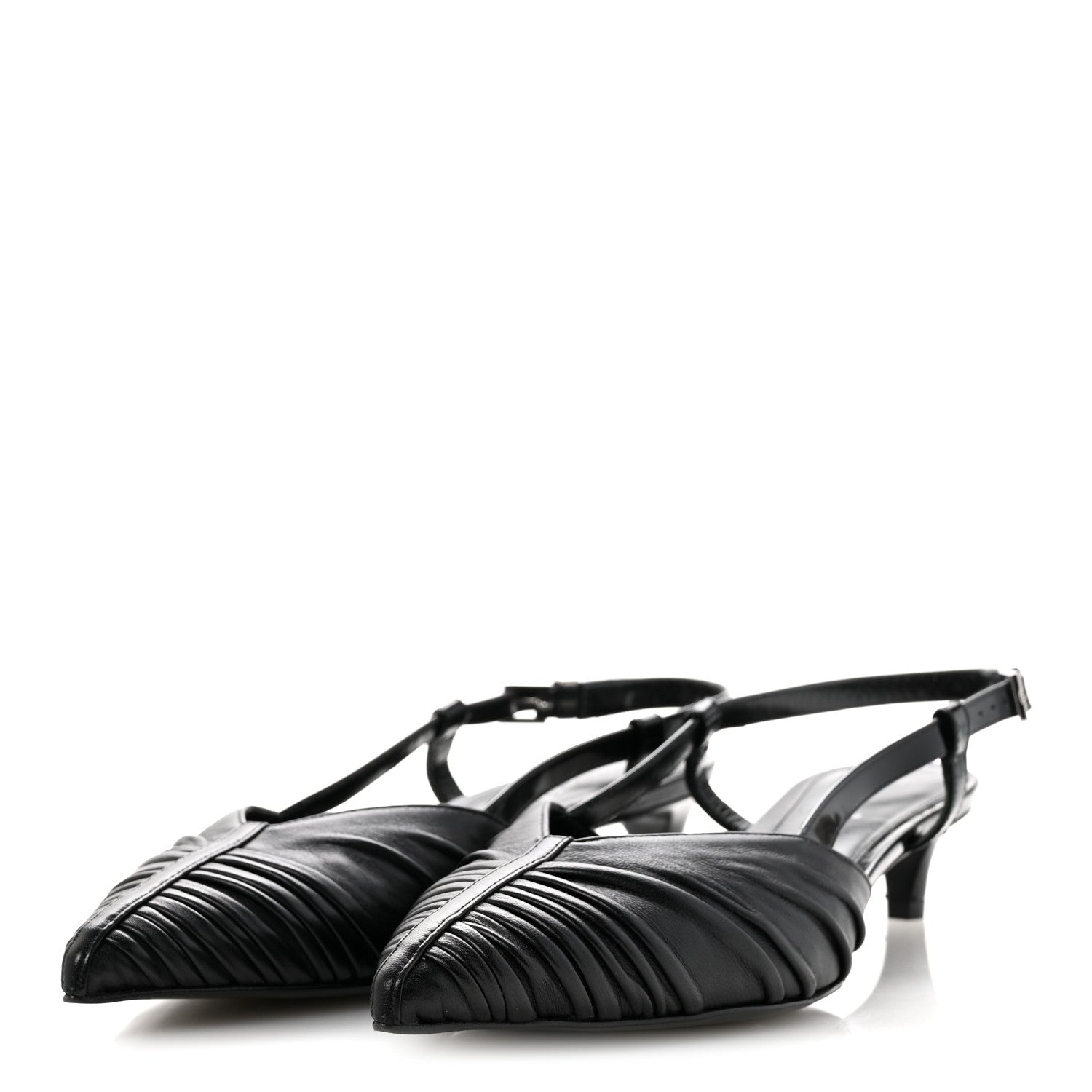 Louis Vuitton Calfskin Allure D'Orsay Slingback Pump 37.5 Black 4 of 9